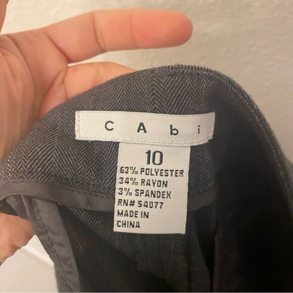 Cabi 155 pinstripe gray black slacks mid rise dress pants trouser Career wear 10 - Picture 6 of 10